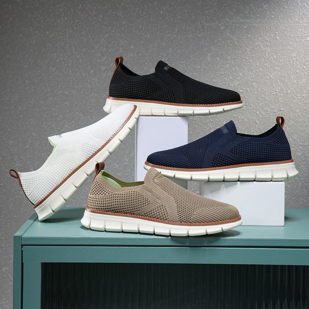 Модная мужская обувь Модная весенняя дышащая спортивная обувь Вязаная мужская — фото 7