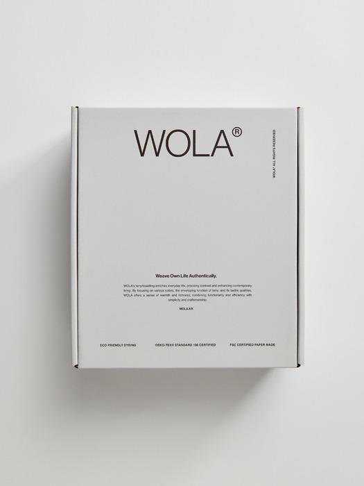WOLA 2P Gift Box Towel Set Packaging Gracie White