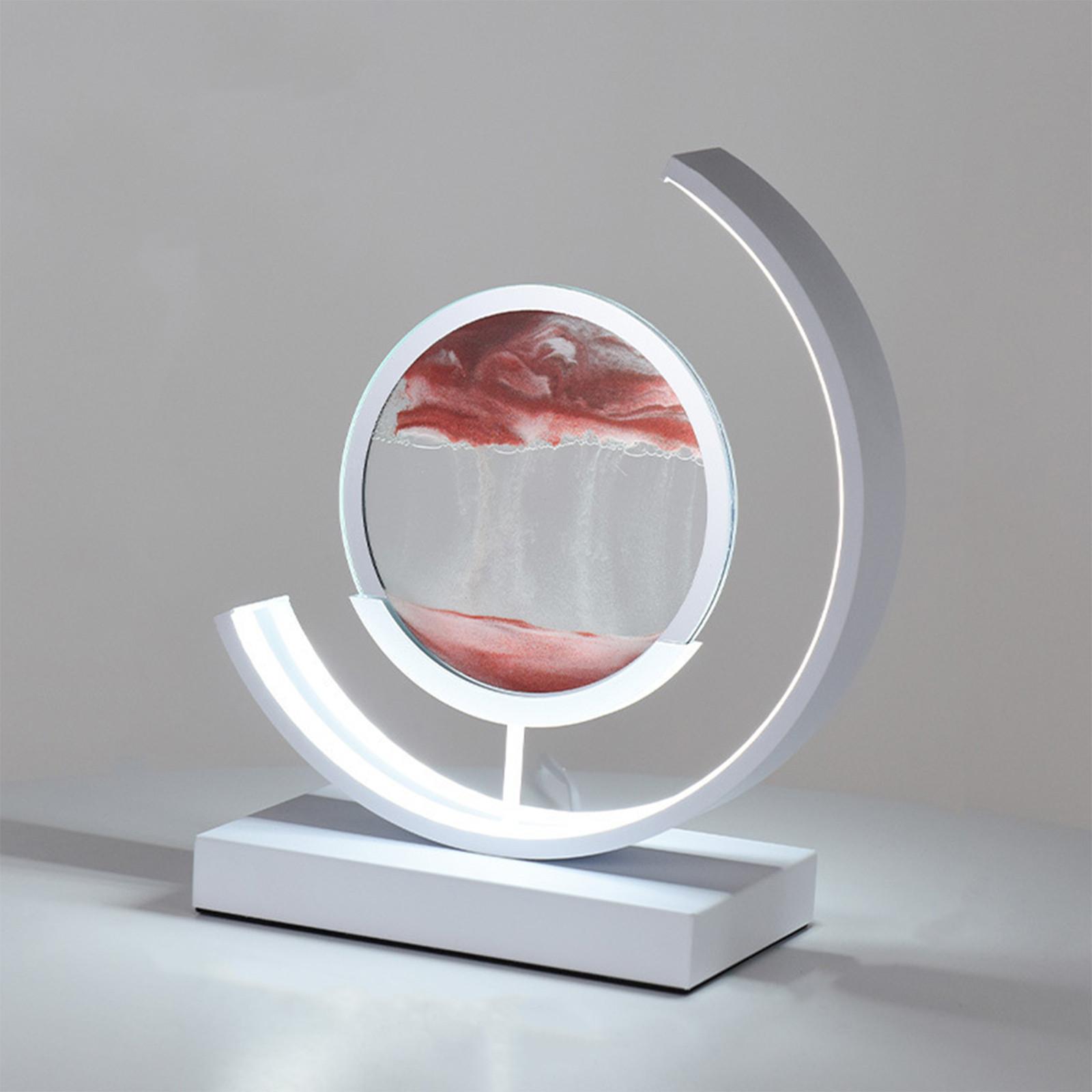 

Креативный свет, роскошная картина с струящимся песком, украшение для полукруглого стола, спальни, радиолампы в изголовье кровати, подарок для домашнего использования One Size красный