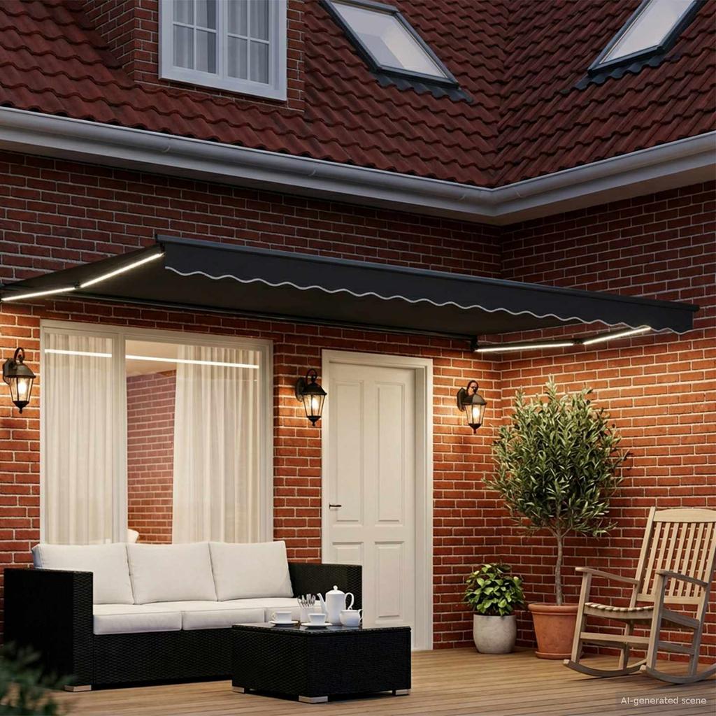 Electric Retractable Awning Anthracite 4 x 2 m