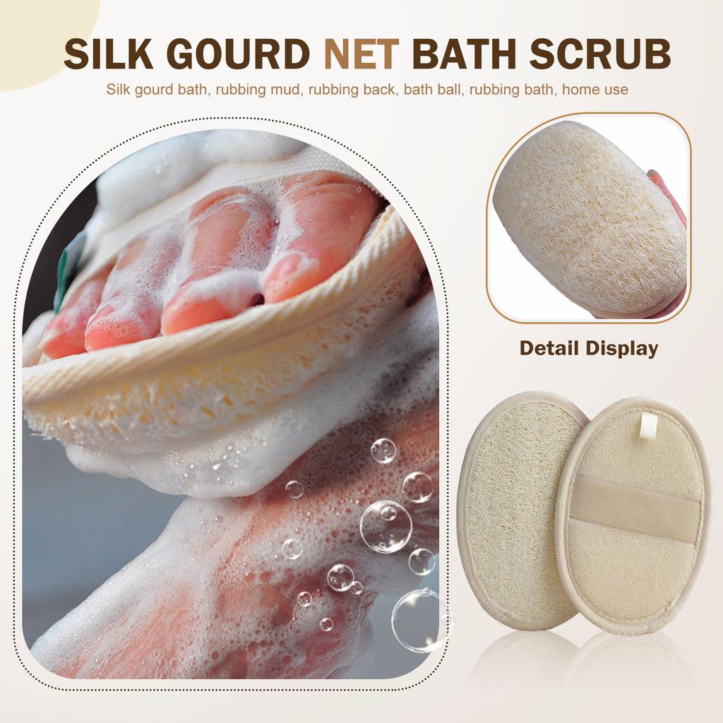 Peeling-Schwamm-Pad Natürlicher Handtuch-Kürbis-Schwamm Peeling-Körperhandschuhe Für Männer Und Frauen, Geeignet Für Baden Spa