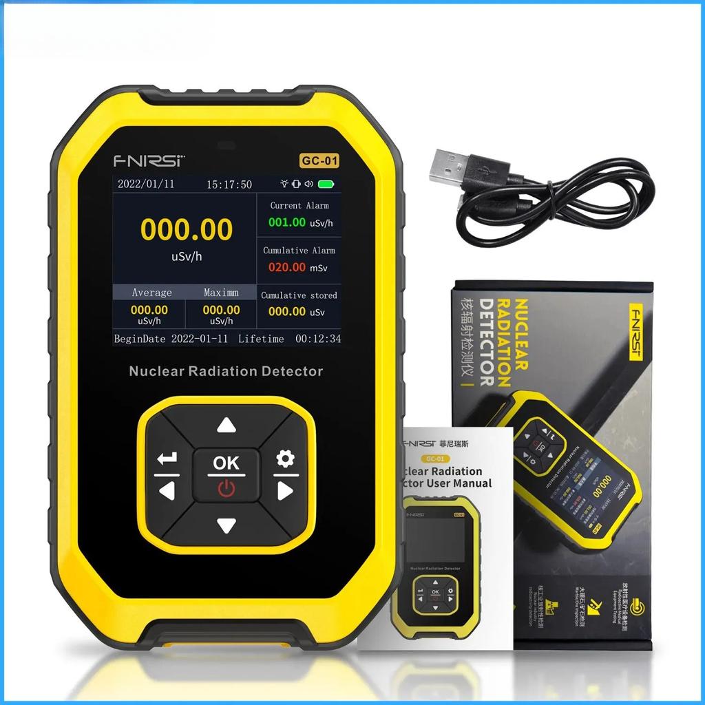 Multifunctional Geiger Counter Nuclear Radiation Detector Personal Dosimeter Radioactivity Test Professional Testing Equipment Radiation Prevention