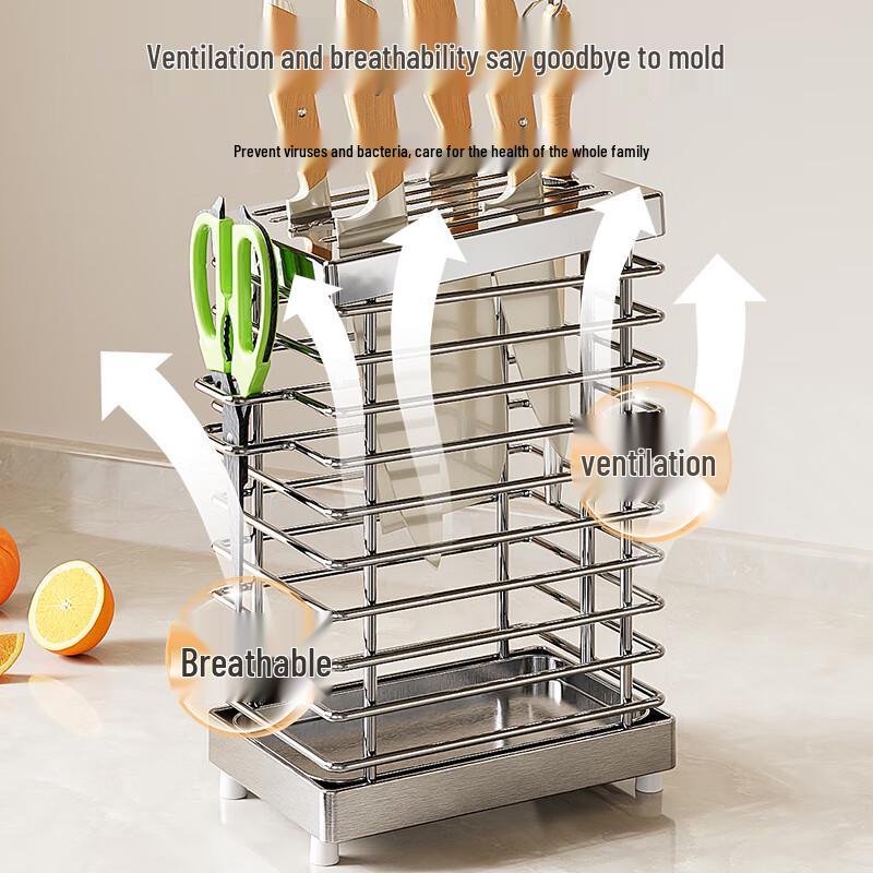 Siji Mugo Countertop Kitchen Knife & Utensil Drainer Rack