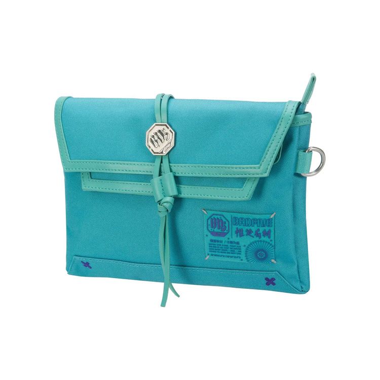 Li Ning Badfive Zipper Hidden Pocket Adjustable Shoulder Strap PU Crossbody Bag Unisex bags Green ABDR500-1 Teal Waves