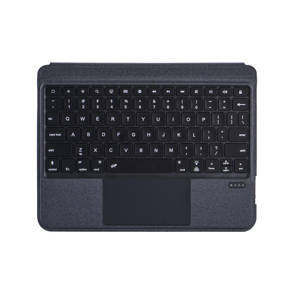 For Wireless Split Keyboard Case for iPad Air 4/5/Pro 10th Gen 2022 TPU Pencil Holder LED Backlit