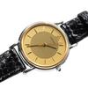 [USED] Seiko Women's Credor Watch, 18K Gold, Black Lizard Pattern, Leather Strap