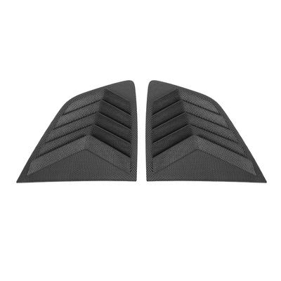 2Pcs Rear Side Window Louver Cover Fade Proof Sporty Look Rear Window Air Vent Scoop Shutter Cover