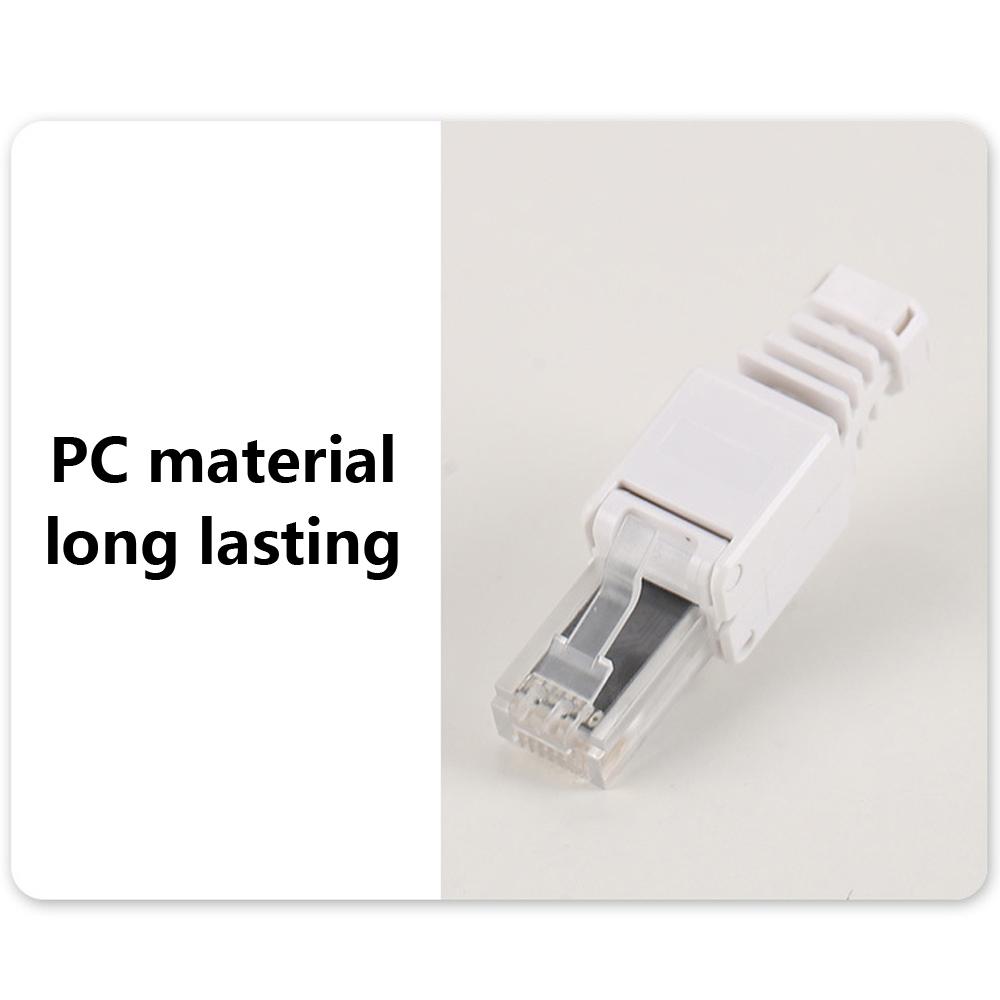Network Connectors Tool-free Crystal Head UTP Plug PC Housing Power Line Network Adapter Prevent Loosening Coupler for Terminal
