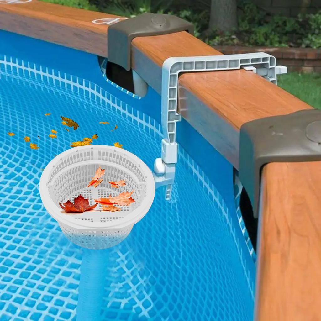 Upgrade Swimming Pool Skimmer Basket Pool Leaves Fliter Baskets With Handle Reusable Water Cleaning Strainer For Silt Leaves