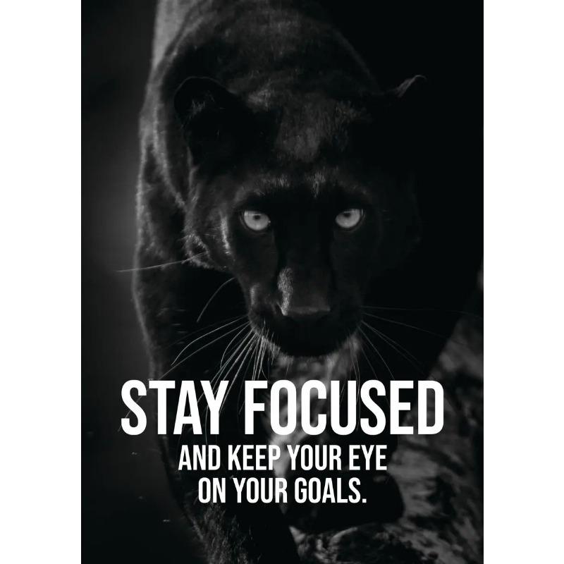 Mindset Is Everything Lion Eagle Wolf Cat Tiger HD Pictures Poster Inspirational Quotes Canvas Painting Wall Art Room Home Decor