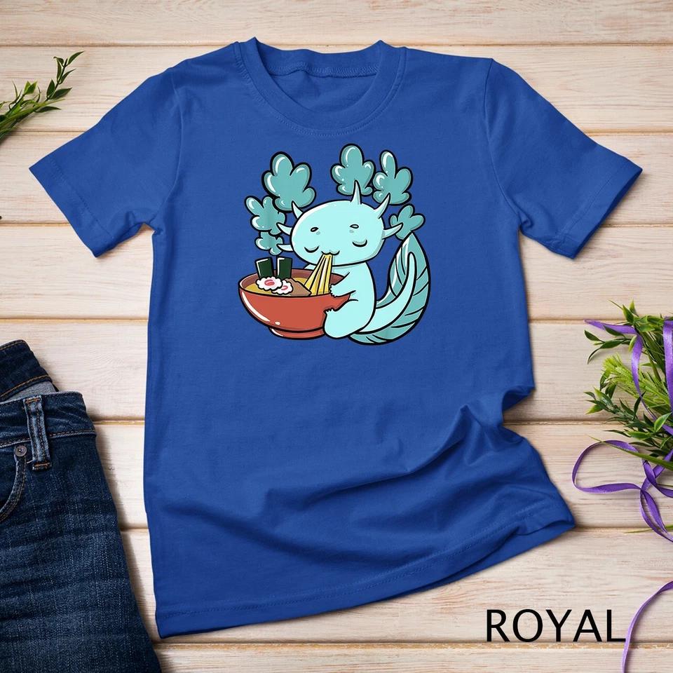 Cute Kawaii Anime Axolotl Japanese Ramen Noodles T-Shirt Unisex T-shirt 6 XL