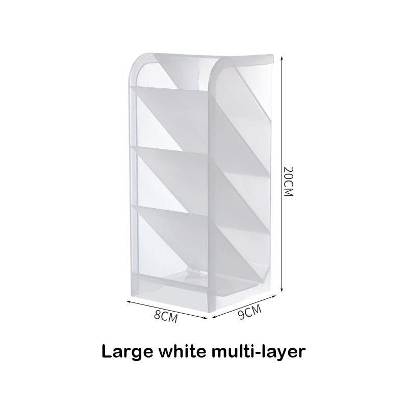 Matte Kawaii Large Capacity Desk Pen Holder Pencil Makeup Storage Box Desktop Organizer Stand Case School Office Stationery