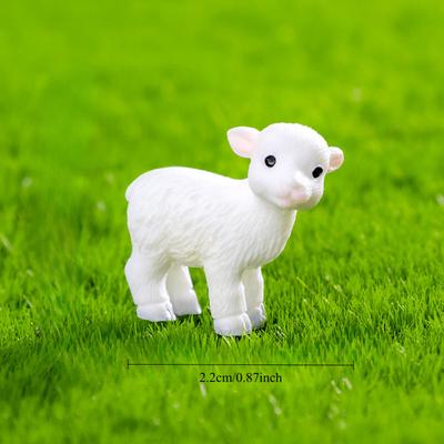 Courtyard Lawn Horticulture Sheep Statues Desktop Decoration Potted Plants Animal Office Garden