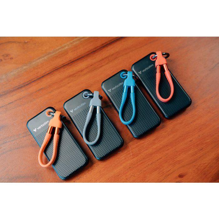 Disque ssd externe - verbatim - pocket - 2 to - noir / bleu