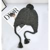 25 Early autumn new warm knitted hat cute hairball ear protection bag head hat wool hat autumn and winter