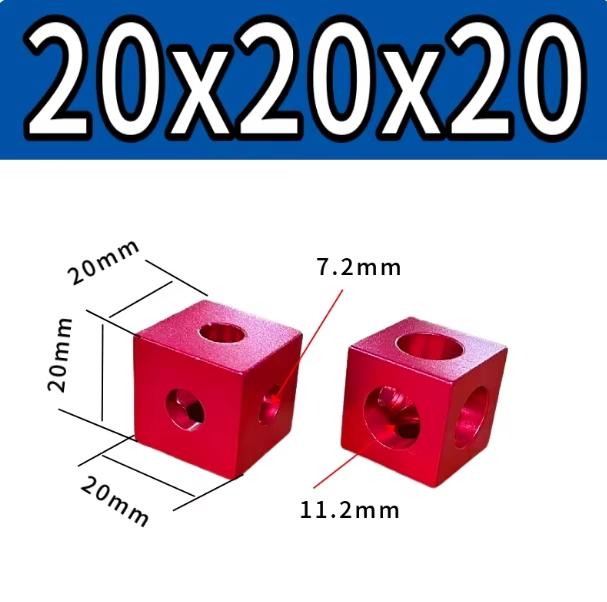 4pcs 1515/2020 Aluminum Block 90 Degree Angle Corner Connector for V-Slot/C-Beam Aluminum Extrusions Profile 3D Printer Parts