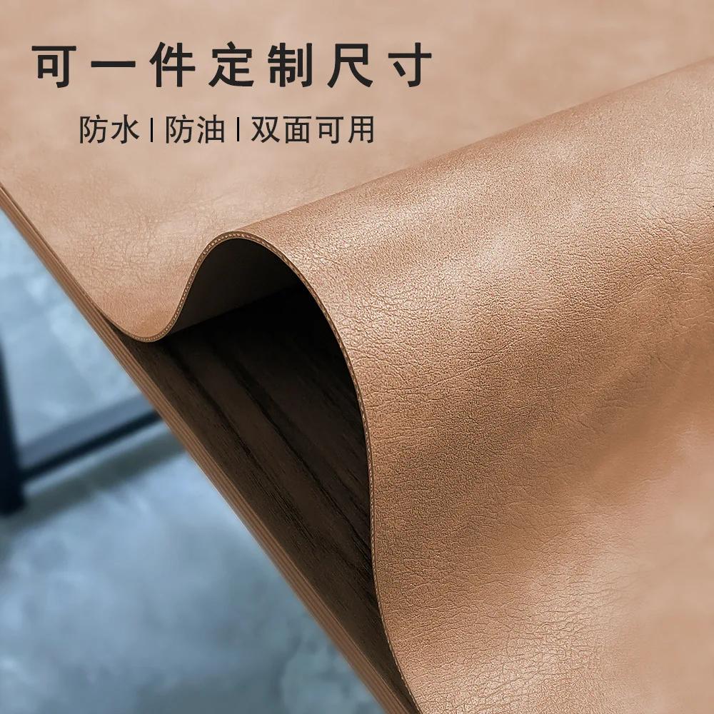 Large PU Leather Placemat Mouse Pad Double-Sided Desk Mat Faux Leather Texture for Office Study Writing Desk