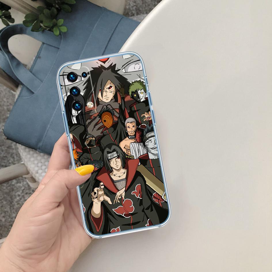 PP5 Anime Naruto Akatsuki Soft Shell Transparent Phone Case for Motorola Moto G7 G8 G9 G84 G85 G73 G24 G15 Z2 Play Power Plus