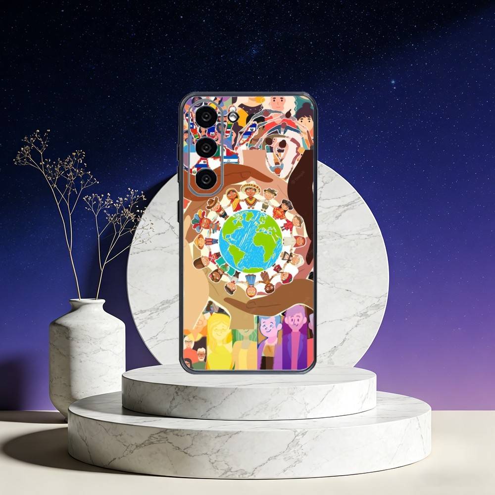 

World Peace Phone Case For Samsung Galaxy A73,A72,A71,A70,A53,A52,A51,Others Soft Black Cover Samsung a73 5g