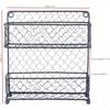 Farmhouse Vintage Decorative Metal Pantry Spice Rack Organizer 9.45Lx2.3Wx10H 2 Tier Spice Rack Rustic