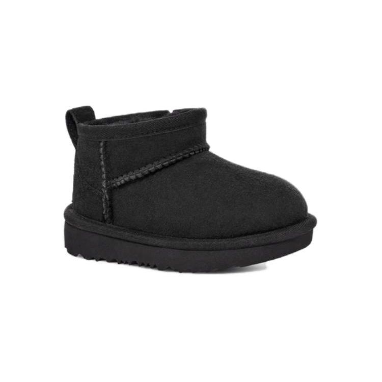 UGG Classic Ultra Mini Boot Black (Toddler) Baby Sneakers 1130750T-BLK