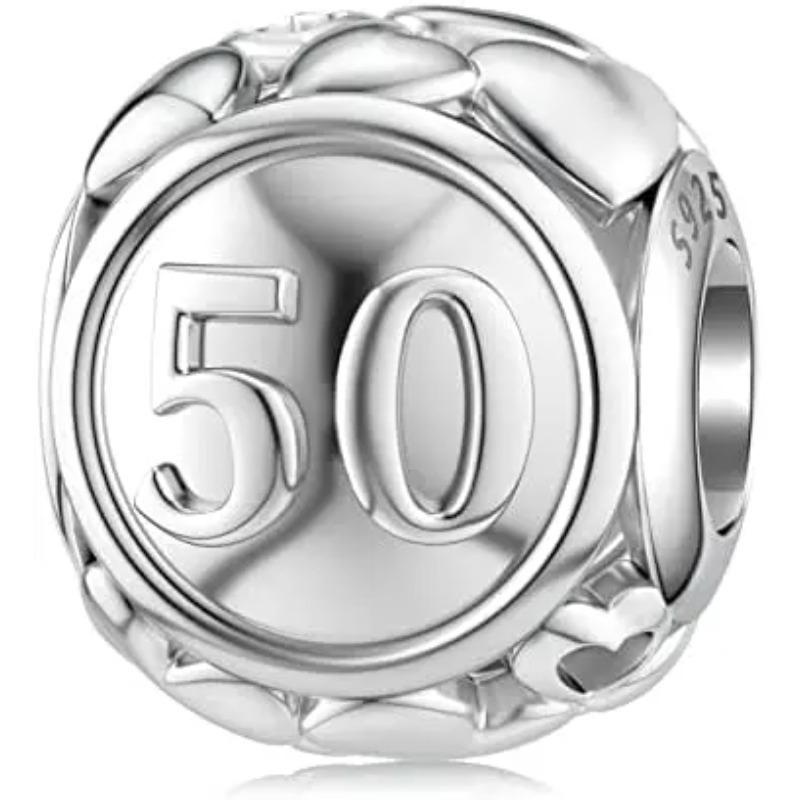 

Новые медные полые трехмерные сверкающие бусины-шармы с арабскими цифрами, подходят для браслетов, ожерелий, изысканных ювелирных изделий «сделай сам»