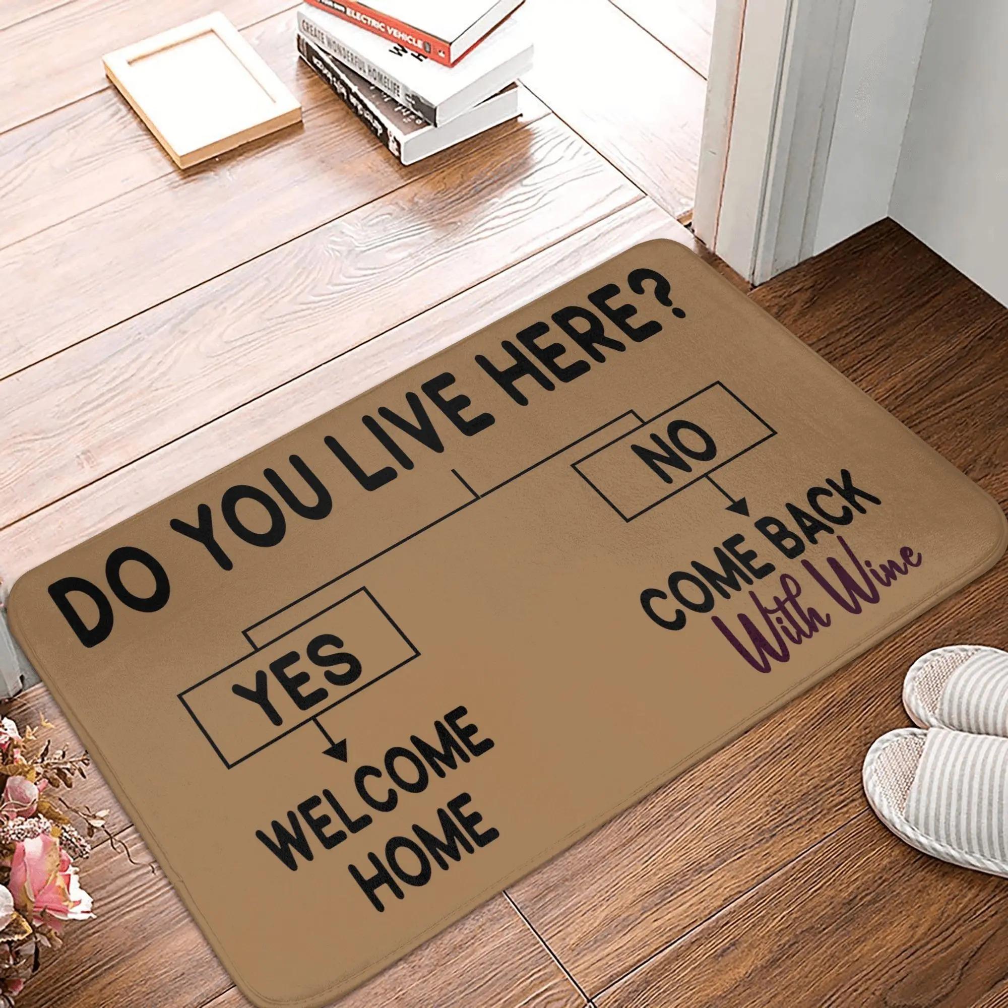 

Cheers To Carnival Day Welcome Here Front Door Mat Anti-Slip Outdoor Quick Dry Doormat Kitchen Balcony Entrance Rug Carpet 30x50cm