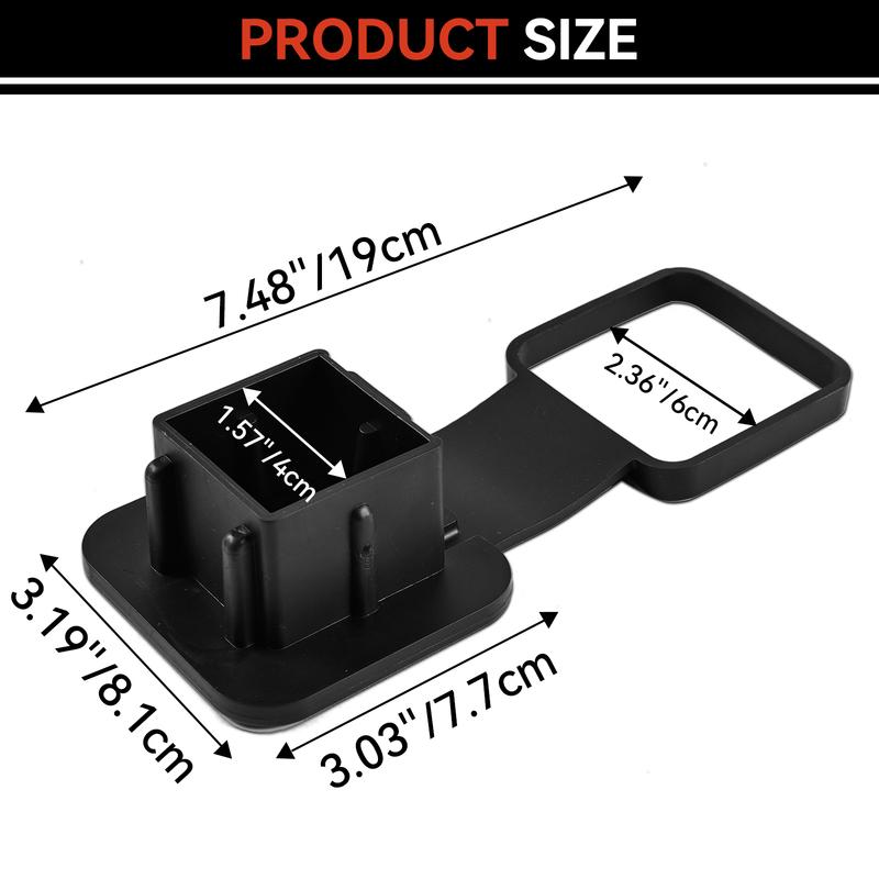 For Ford Toyota Jeep Nissan Chevrolet Ram Dodge 2'' Inch Safety Reflector Trailer Hitch Cover Tube Cap Plug Red for Receiver