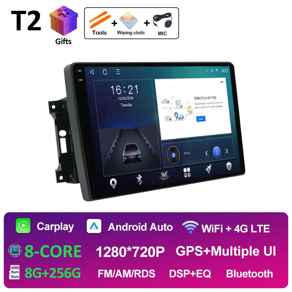 For Jeep Wrangler 3 JK 2007 2008 2009 2010 - 2018 Android 14 Wireless Carplay GPS Navigation Bluetooth Smart System Accessories