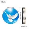 Peace Dove Double Row Bells Tambourine Handbell Drum for Party Game Playing