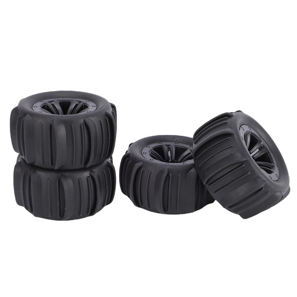   RC Car Tires, 4PCS Rubber Tire Set Crawler Wheel Tire Compatible with 1Celsius14 1Celsius16 Scale RC Cars Replacement for   MJX HBX  
