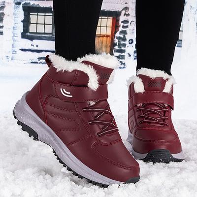 Elderly Cotton Shoes Women's Winter Warm and Velvet Medium and Old Walking Shoes Thickened Snow Boots
