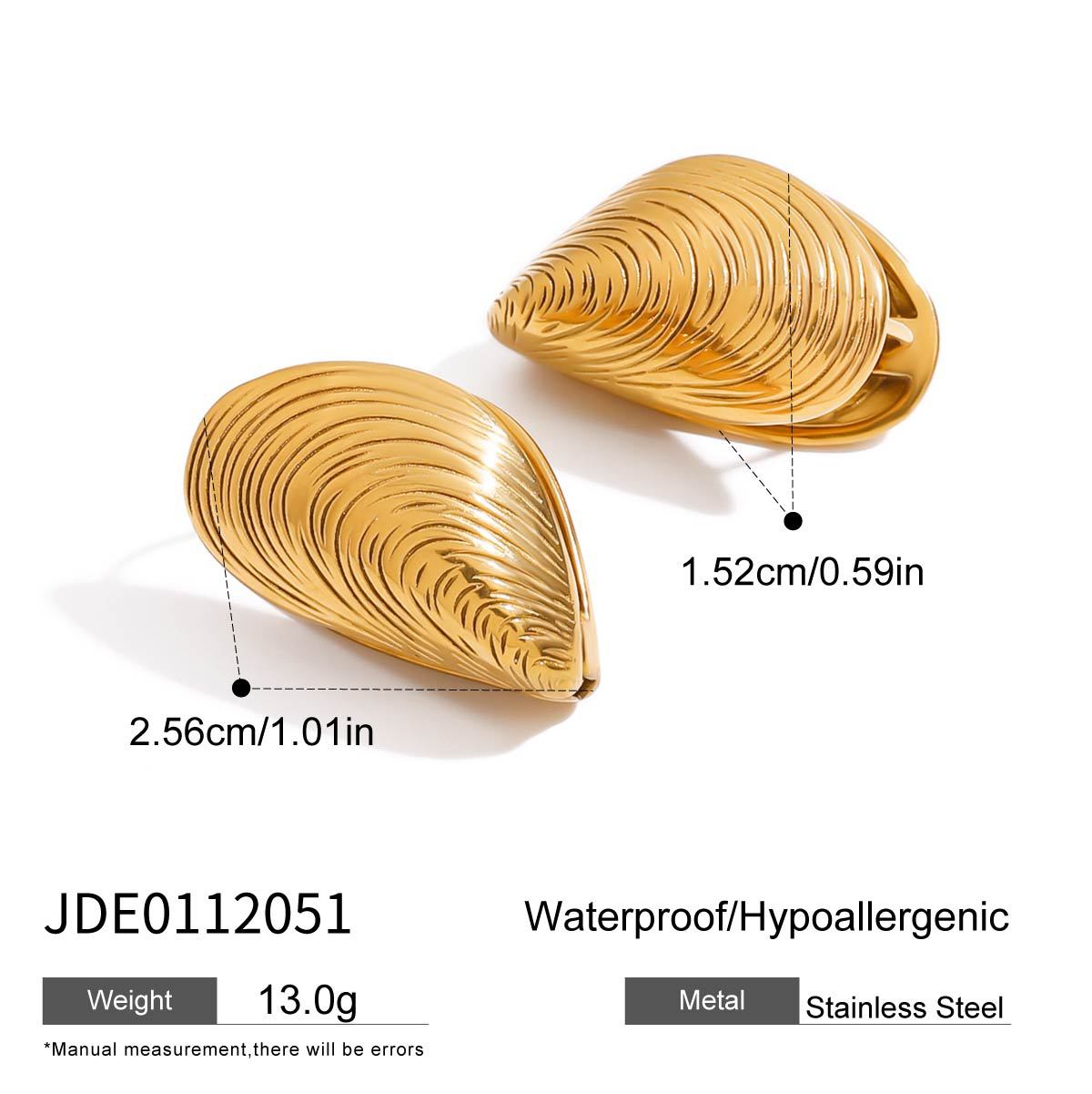 Jiedin European and American stainless steel vacation earrings earrings niche design studs titanium steel jewelry