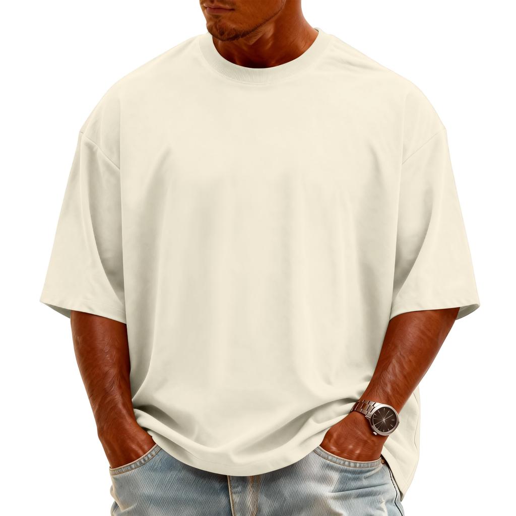 Men's Knit -Neck Short Sleeve T-Shirt | Fashion Casual Pullover For Daily & Weekend Wear