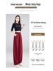 Women's Stylish Elastic Waist Wide-Leg Pants - Spring/Autumn 2026 Lace-Up Casual Drape