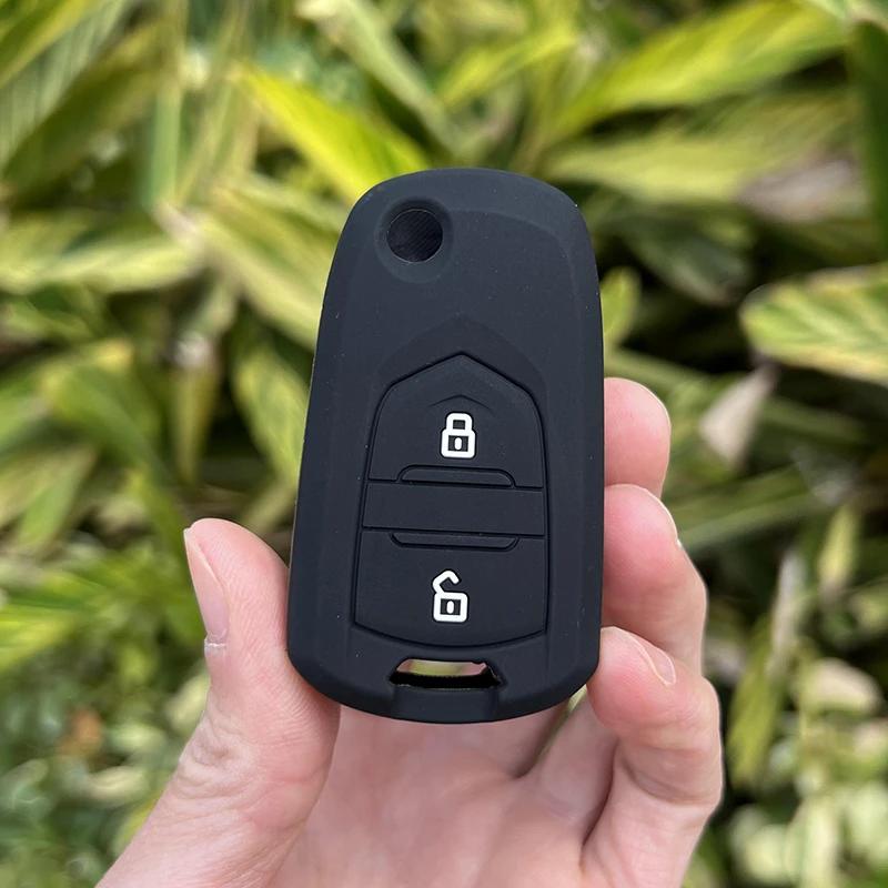 

Silicone Car Key Case Cover shell For Maxus G10 2 button Auto Key Chain Accessories Car-Styling Holder чорний