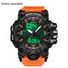 Glow-in-the-dark Electronic Alarm Clock Multi-functional Men's Watch Fashion Trend Korean Waterproof Transparent Watch