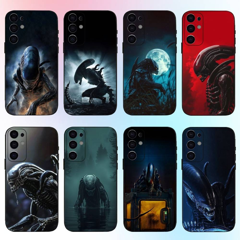 A-Alien X-Xenomorph P-Predator Phone Case For Samsung S25,S24,S21,S22,S23,S30,Ultra,S20,Plus,Fe,Lite,Note,10,9,5G Black Cover