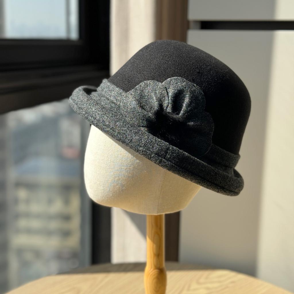 Winter hats for middle-aged and elderly women, new stylish and versatile warm woolen bucket hats with fleece lining for elderly ladies and mothers