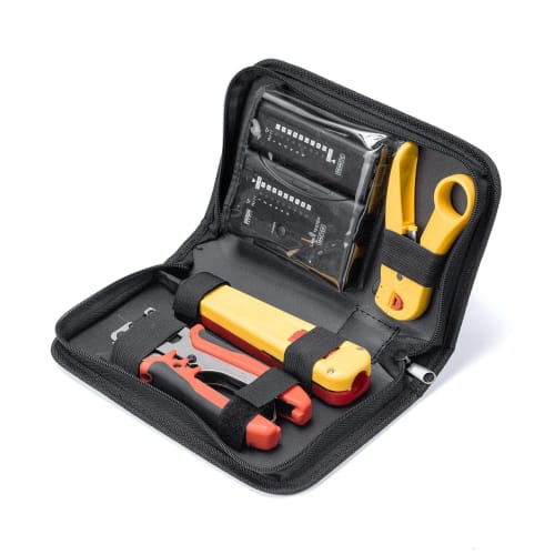 

Sanwa Direct LAN Cable DIY Kit (500-LANKIT1) - Includes LAN Tester, Crimping Tool, Punch Down Tool, and Stripping Tool