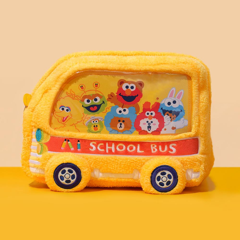 Sesame Street X LINE FRIENDS Bus Itabag Collector s Pouch