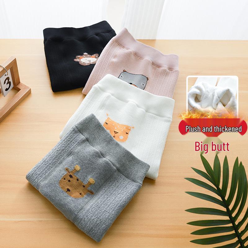 Infant & Girls' Cartoon Leggings: Thick, White, One-Piece Tights for Spring, Autumn, & Winter