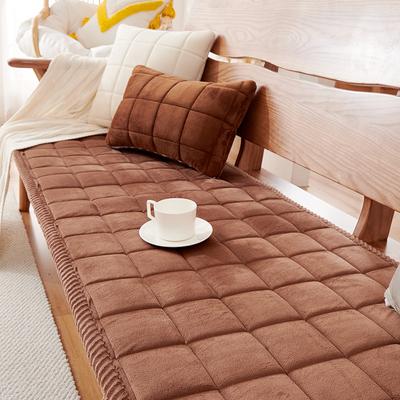 Pluche Verdikte Antislip Bankkussen Ruit Herfst en Winter Warm en Eenvoudig Woonkamer Massief Hout Bankkussenhoes Stof