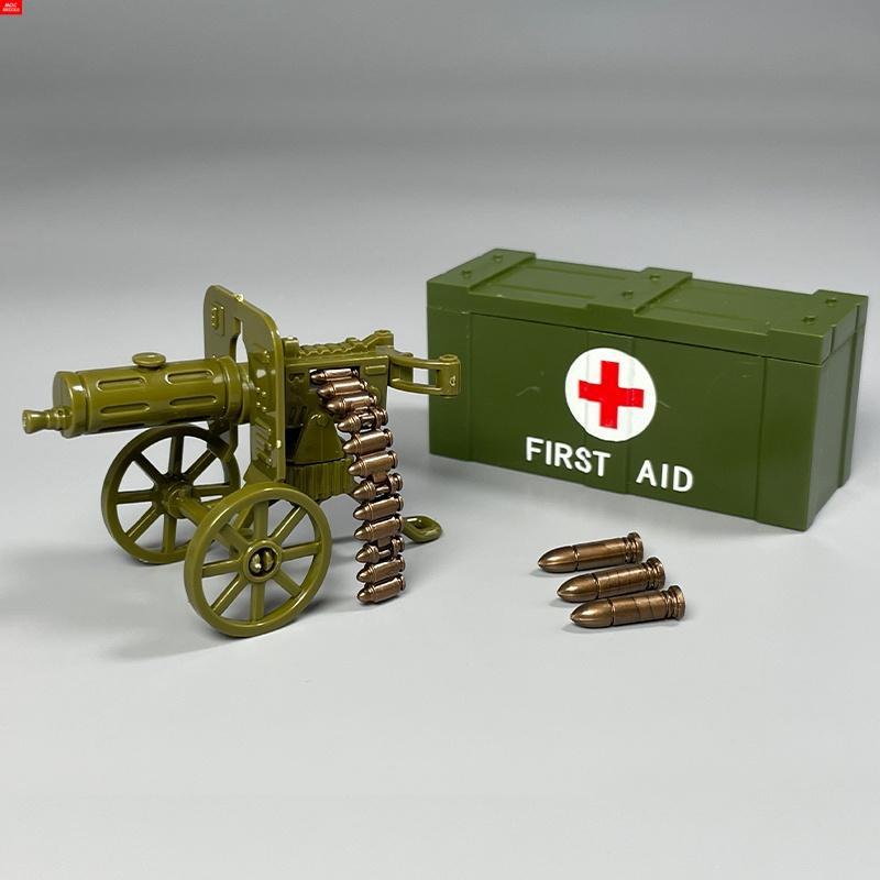 Non-Toxic Moc Bricks Special Troops Accessories Machine Model Gun German Army Educational Diy Building Blocks Plastic Toys