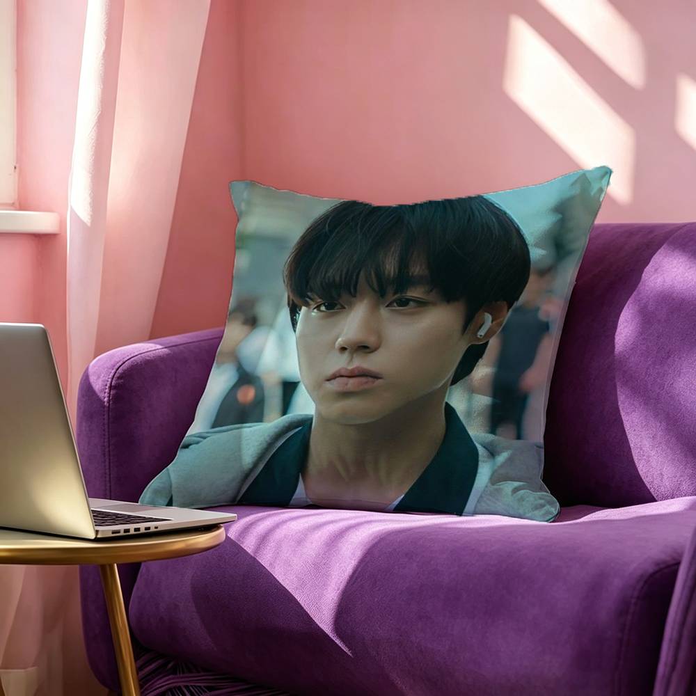 WWeak HHero PPark JJihoon Anime Pillow Case Square DoubleSided Sofa Cushion Cover Bedroom Bedside Pillow