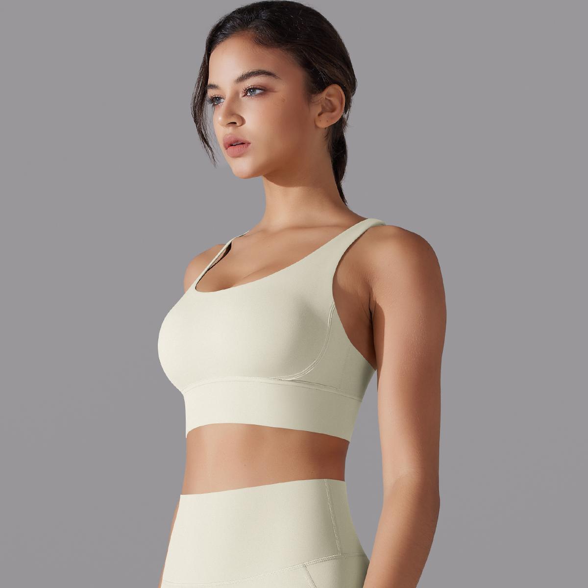 Auroth Back Cross Yoga Bra Womens Solid Color Gym Sports Жилет Beauty Back Fitness — фото 15