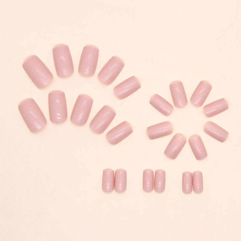 Sweet Girl Glitter Medium Square False Nails - 24-Piece Wearable Set