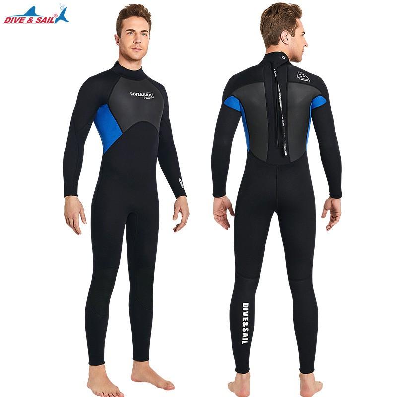 3mm Neoprene Wetsuit Men Women - Full Body Long Sleeve Dive Surf Suit Winter Warmth Snorkeling