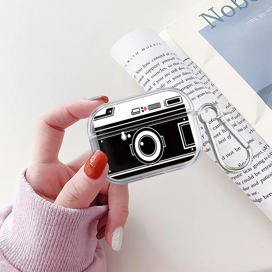 Clear Earphone Cases Cover Case For Airpods 4 1 2 3 Pro3 Pro2 Pro Creative Camera Art