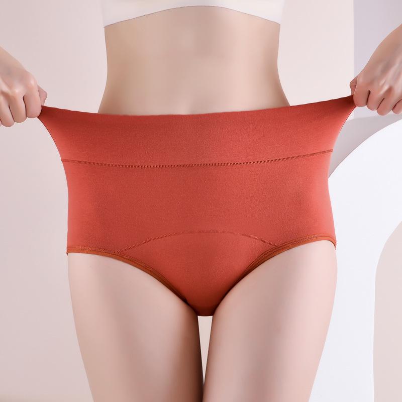Dame truse med høyt liv i antibakteriell bomull for menstruasjon - Lekkasjesikker sanitetsbukse